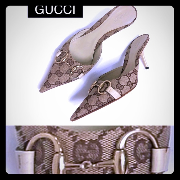 Gucci Guccissima pointed mules heels 8.5 - Picture 3 of 8